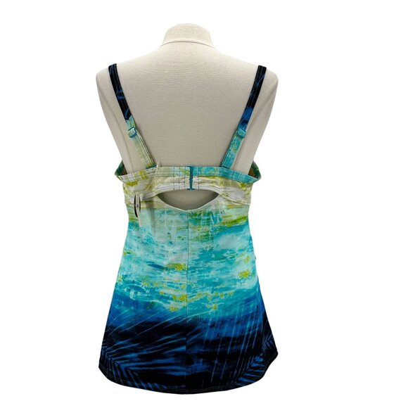NEW Cacique Womens 38DD Tankini Swim Top Multicolor Ocean Print - Picture 4 of 10